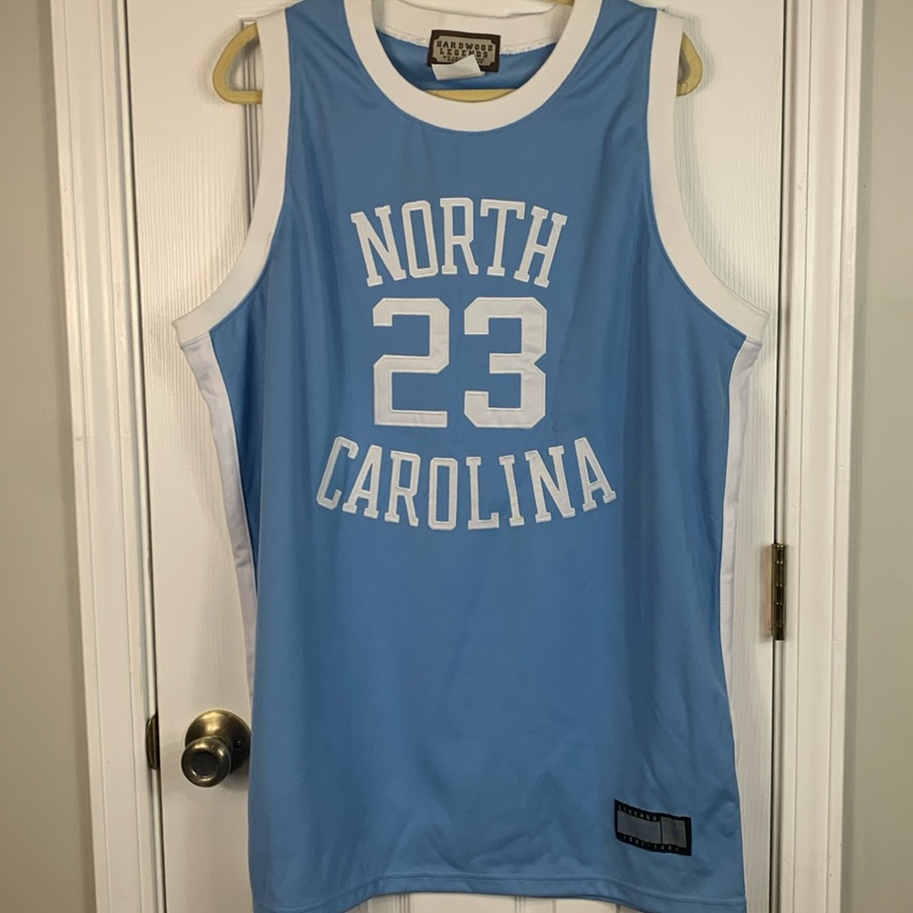 NWT Hardwood Legends North Carolina lite blue/white Michael Jordan jersey sz 52